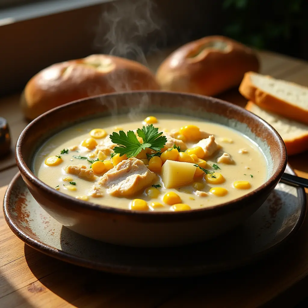 easy chicken and corn chowder