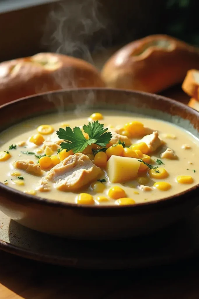 easy chicken and corn chowder