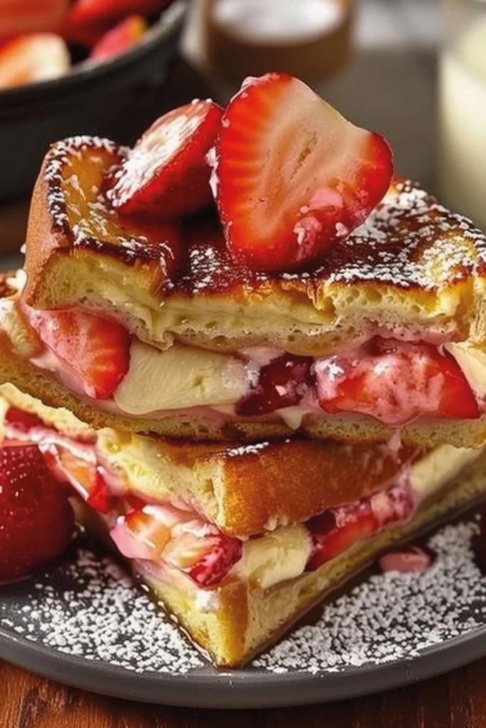 FRIED STRAWBERRY CHEESECAKE SANDWICHES